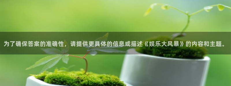 新宝5科技赋能,让平台更有趣：为了确保答案的准确性，请提供更具体的信息或描述《娱乐大风暴》的内容和主题。
