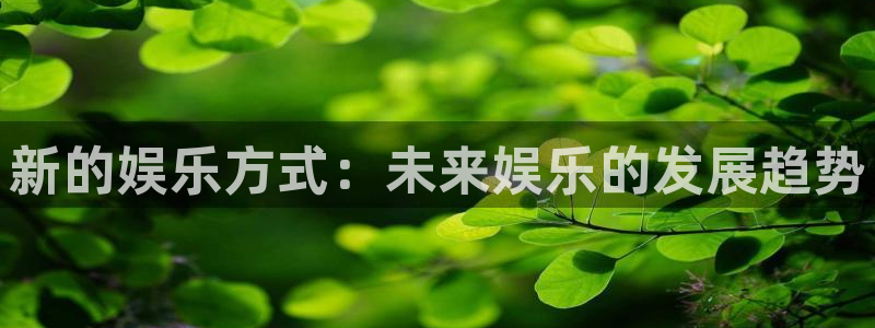新宝5吧：新的娱乐方式：未来娱乐的发展趋势