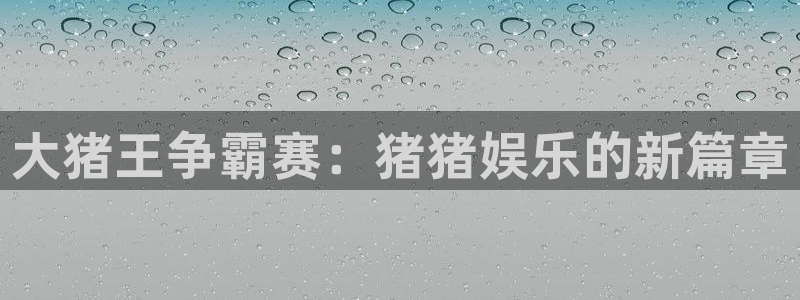 壹号平台娱乐：大猪王争霸赛：猪猪娱乐的新篇章