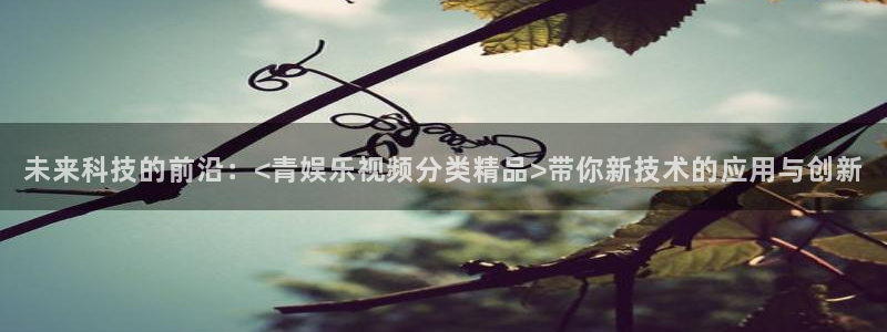 新宝5app官网：未来科技的前沿：<青娱乐视频分类精品>带你新技术的应用与创新